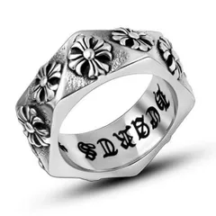 【在庫セール】ZAKAKA リング メンズ チタン指輪 ファッション 彫りアクセサリー プレゼント (14)