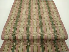 平和屋着物●ひなや工房　くむ・あむ・おる　伊豆蔵明彦　太鼓柄袋帯　変わり間道　金糸　正絹　逸品　DAAY1156ps