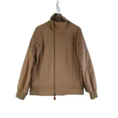 J3332 NIKE(ナイキ) レディース 85 ベージュ 斜めジッパー 綿 ジャケット