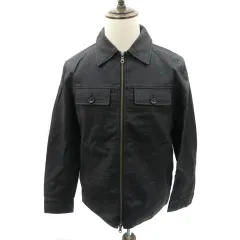 メンズビギ MEN'S BIGI フェイクレザージャケット ミドル丈 L 黒 ブラック /YK5のサムネイル