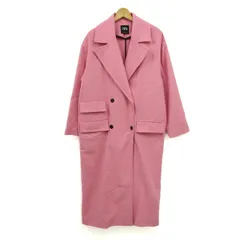 ザラ チェスターコート ロングコート アウター ウール混 レディース Sサイズ ピンク ZARA 【中古】