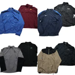 古着卸 まとめ売り ナイキ ウインドブレーカー ジャケット 8枚セット (メンズ S /M ) チームロゴ ドローコード 中古 古着 NB9937