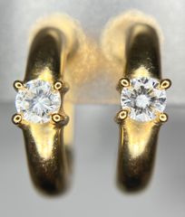 タサキ K18YG ダイヤモンド0.12ct イヤリング ペア TASAKI