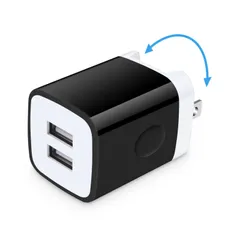 USB コンセント usb充電器 usb電源アダプター 12W 折畳み 2ポート 充電コンセント 小型 2.4A iPhone充電器 コンパクト PSE認証済 Android充電器 usb acアダプター 携帯充電器 アンドロイド充電器 ac充電器 iPhon