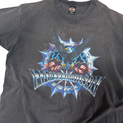 90s ハーレーダビッドソン イーグル サンダー 鬼フェード Tシャツ XLサイズ Harley-Davidson バイク Biker バイカー Thunder Eagle Vintage ヴィンテージ ビンテージ