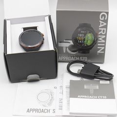 【美品】GARMIN Approach S70 47mm 010-02746-23 Black スマートウォッチ アプローチ ゴルフ ガーミン 本体