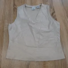 アルマーニエクスチェンジ。ノースリーブシャツ。薄いベージュ系。