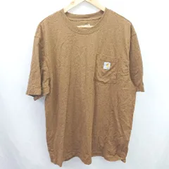 ◇ ⊂ カーハート シンプル系 半袖 半袖Tシャツ サイズL ブラウン系 メンズ E  【1507250003205】