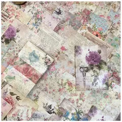【新着商品】デザインペーパー コラージュ 素材 詰め合わせ Arpaper ペーパー ヴィンテージ 背景紙 紙もの 素材紙 シール ノート レトロ ブック 女の子 かわいい 100枚 大容量 紙素材 コラージュ素材 アンティーク おしゃれ レース 花（フラワー