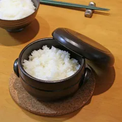 【特価商品】万古焼 陶器 電子レンジ対応 冷蔵用 日本製 1合用 国産 一合 ギフト おひつ 萬古焼 焼き物 やきもののサムネイル