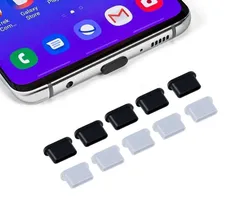 USB Type-C カバー キャップ コネクタカバー シリコン蓋 充電穴 防水 防塵カバー タイプC コネクタキャップ 白黒10個セット