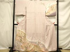 平和屋着物■訪問着　草花文　暈し染め　金彩　鈴乃屋扱い　正絹　逸品　DAAQ6710op