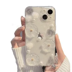 【在庫処分】iPhone15用ケース シTPU素材 透明 接着剤 花 落下防止 Gsocel 耐摩耗性 ストレートエッジ シンプル 人気 イケメン 女の子 綺麗 iPhone15 用