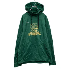 NIKE ロゴスウェット パーカー ナイキ M グリーン プルオーバー 裏起毛 古着卸 アメリカ仕入 a703-5046