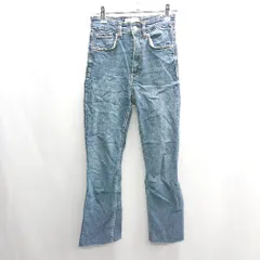 ◇ Θ ZARA ザラ 綿混合 デニム サイズ34 ブルー系 レディース E  【1409240024538】