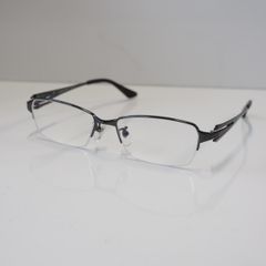 眼鏡市場 W-ACTION WAC-102 眼鏡 USED超美品 メンズ スクエア ハーフリム チタン 鯖江 日本製 中古 X7354