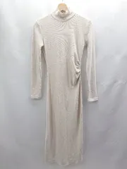◇ ⊇ ZARA ザラ リブニット 長袖 ロング ワンピース サイズEUR S ベージュ レディース E  【1503060046159】