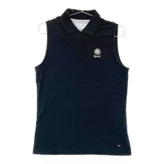 サイズ：S TOMMY HILFIGER GOLF トミー ヒルフィガーゴルフ  ノースリーブ ポロシャツ ボーダー柄 ブラック系 [240101253615]# ゴルフウェア レディース ストスト