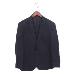 ダナキャランニューヨーク DKNY テーラード ジャケット 肩パッド ストライプ 総裏地 ウール 38 黒 ブラック /TTのサムネイル