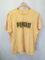 ◇ ⊂ puma プーマ 半袖 Tシャツ サイズXXL イエロー メンズ E  【1409250034527】