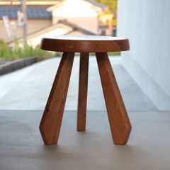 シャルロット・ペリアン メリベルスツール チェア ブラウン ベージュ デザイナーズ家具 リプロダクト 木製 オーク材 椅子 腰掛け 素朴 ナチュラル 家具 インダストリアル レトロ ブルックリンスタイル 工業系 カフェ リビング 玄関