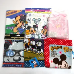 未使用品 6点セット ディズニー Disney ハンドタオル ハンカチ タグ付き ミッキー ミニー ドナルド ご当地