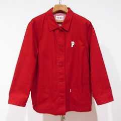 PINK HOUSE ピンクハウス Pロゴ デニムジャケット 赤 M ノーカラー