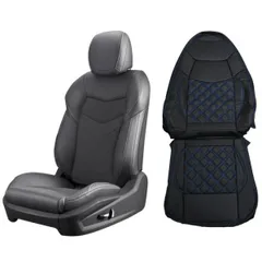 シートカバー　07エルフワイド　ブラック　新品 シートカバー 07 エルフ ワイドキャブ センター分割型 いすゞ