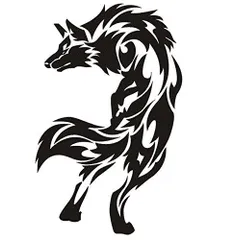 【特価商品】ステッカー バイク ウルフモチーフ カー 野生の狼 デカール 【2点セット】