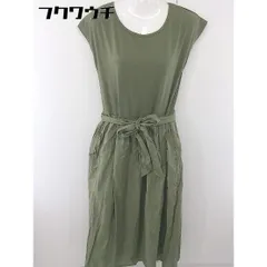 ◇ ◎ URBAN RESEARCH Sonny Label 切替 ノーカラー ノースリーブ ロング フレアワンピース サイズ F カーキ レディース  【中古】 【1111230028562】