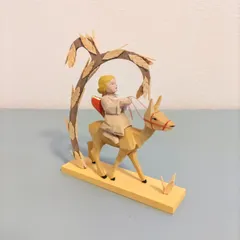 ビンテージ　鹿　木彫り　紫檀　彫刻　置物　インテリア　工芸品　美術品　A2588 ビンテージ 鹿 木彫り 紫檀 彫刻 置物 インテリア 工芸品 美術品 A2588