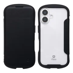 iFace Reflection iPhone 16 ケース 手帳型 クリアケース(ブラック)【 アイフェイス スマホケース 耐衝撃 アイフォン16 手帳 ダイアリーケース カード収納 ポリカーボネート ストラップホール付き】