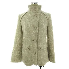 ボディドレッシングデラックス BODY DRESSING Deluxe コート スタンドカラー 長袖 ウール 総柄 38 グレー アウター /MOのサムネイル