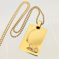 美品】セリーヌ CELINE ネックレス ゴールド 馬車 プレート
