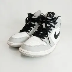 ナイキ NIKE Air Jordan 1 Mid 554724-092 26㎝ Light Smoke Grey White Black 靴 スニーカー ☆AA★