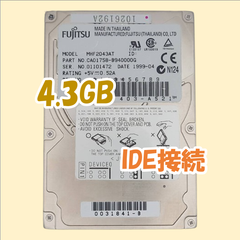 【ジャンク】FUJITSU 2.5インチ HDD IDE(Ultra ATA) 4.3GB MHF2043AT