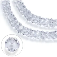 ボタンカット水晶【外径7mm×厚み4mm】手芸 天然石 クリスタル クォーツ ビーズ パワーストーン【30粒入り】 BCQ-003