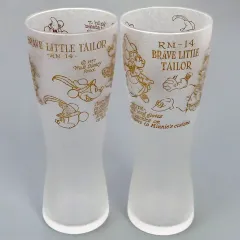 【中古】グラス ミッキーマウス＆ミニーマウス Brave Little Tailor 薄吹きグラスペア 「ディズニー」