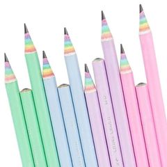 【特価商品】おもしろえんぴつ 12本セット HB 可愛い レインボー鉛筆 ペンシ
