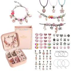 ブレスレット作り 66点セット ビーズセット 女の子 アクセサリーキット DIY