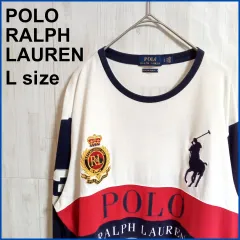 POLO RALPH LAUREN  ポロラルフローレン  長袖カットソー  L  ロングTシャツ  ビッグロゴプリント  ポニー刺繍