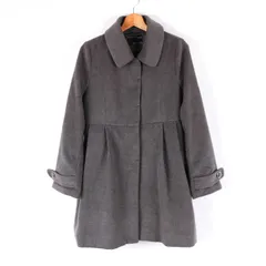 オリーブデオリーブ ステンカラーコート ウールコート アウター レディース Lサイズ グレー OLIVE des OLIVE 【中古】
