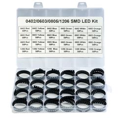 新品 PENGLIN 24 値 1200 個 0603 0805 1206 SMD LED ダイオードライト各種キット、超高輝度照明電球ランプ、電子部品ライト、発光ダイオード、黄、赤、青、緑、白、オレンジ