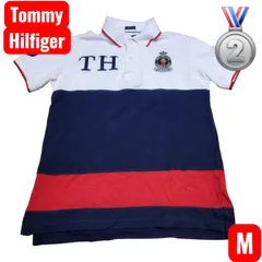 【早い者勝ち】Tommy Hilfiger ポロシャツ THロゴ 刺繍　M A92