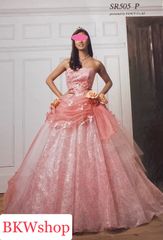 ＜現品限り＞ used　カラードレス　ピンクオーガンシルバーグリッタープリンセス　すみれ　ブランドドレス　結婚式　お色直し　パーティー　演劇　芝居　コスプレ　ステージ　ダンス　舞台　レイヤー