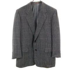 YVES SAINT LAURENT イヴサンローラン 90s オールド チェック柄 テーラードジャケット 98/88/175 グレー メンズ 古着のサムネイル