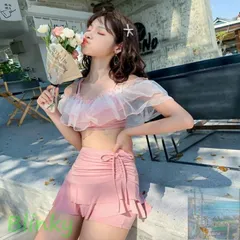 【美品・未使用新品】水着 レディース ビキニ スカート 体型カバー セパレート M ~ XL