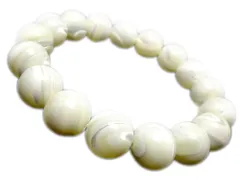 マザーオブパール ブレスレット 12mm パワーストーン ブレスレット レディース 天然石 数珠 アクセサリー