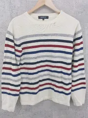 ◇ UNION STATION ユニオンステーション ボーダー ニット セーター サイズM オフホワイト マルチ メンズ 【中古】 【1002800934706】のサムネイル
