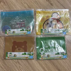 あつまれどうぶつの森一番くじ クリアスライダー付きポーチ 4枚セット【新品、未使用】